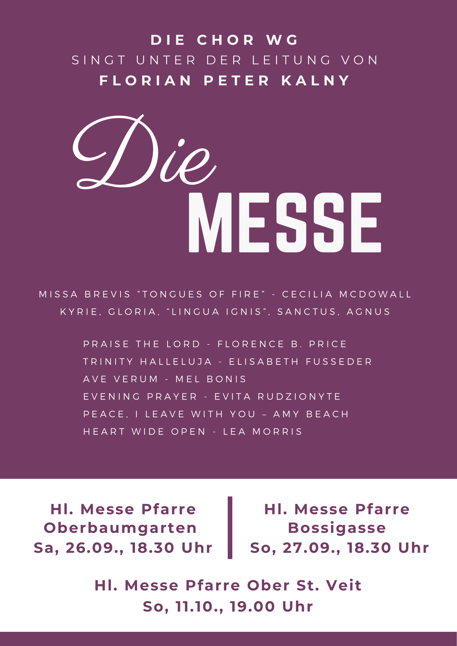Plakat: Die Chor_WG singt Die Messe